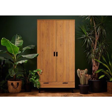 KONSIMO FRISK Brązowa szafa skandynawska