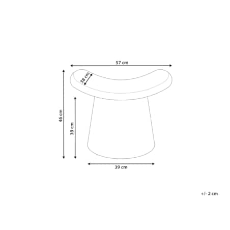 Puf RIDDLE Złamana biel Sztuczne futro 38 cm 57 cm