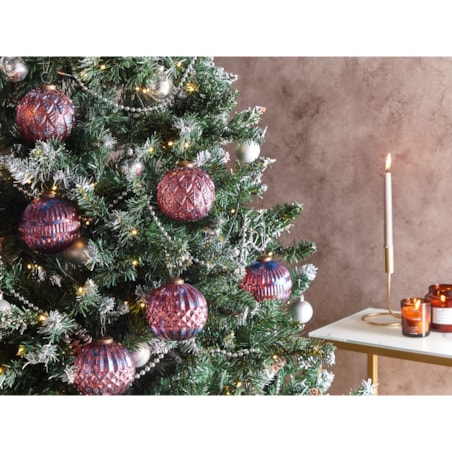 Zestaw 6 bombek szklanych różowy ASTRAL