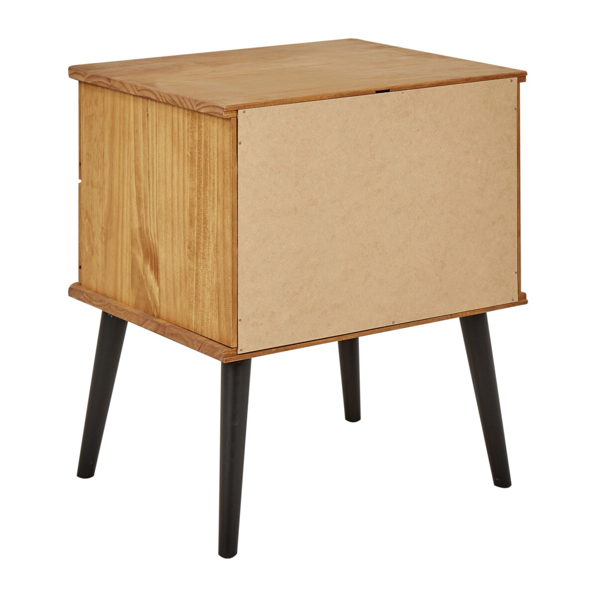 Szafka nocna 2 szuflady TIMMINS Drewno sosnowe Brązowy