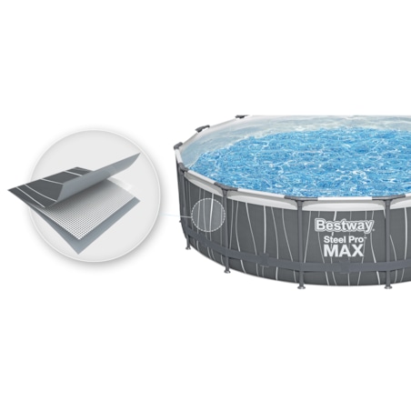 Basen ogrodowy stelażowy 457x107 cm Bestway zestaw 13w1