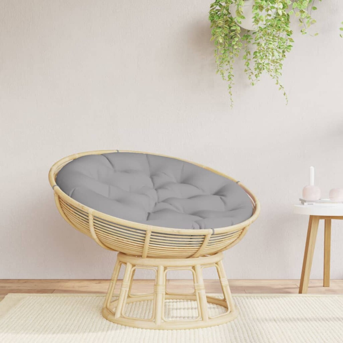 vidaXL Okrągła poduszka, szara, Ø 100 x11 cm, tkanina Oxford