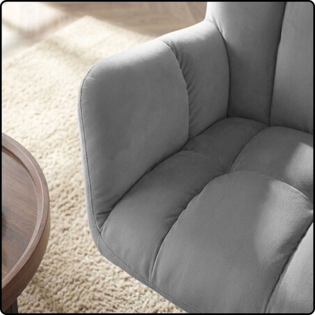 Krzesło tapicerowane obrotowe 180 do salonu jadalni nowoczesne welurowe