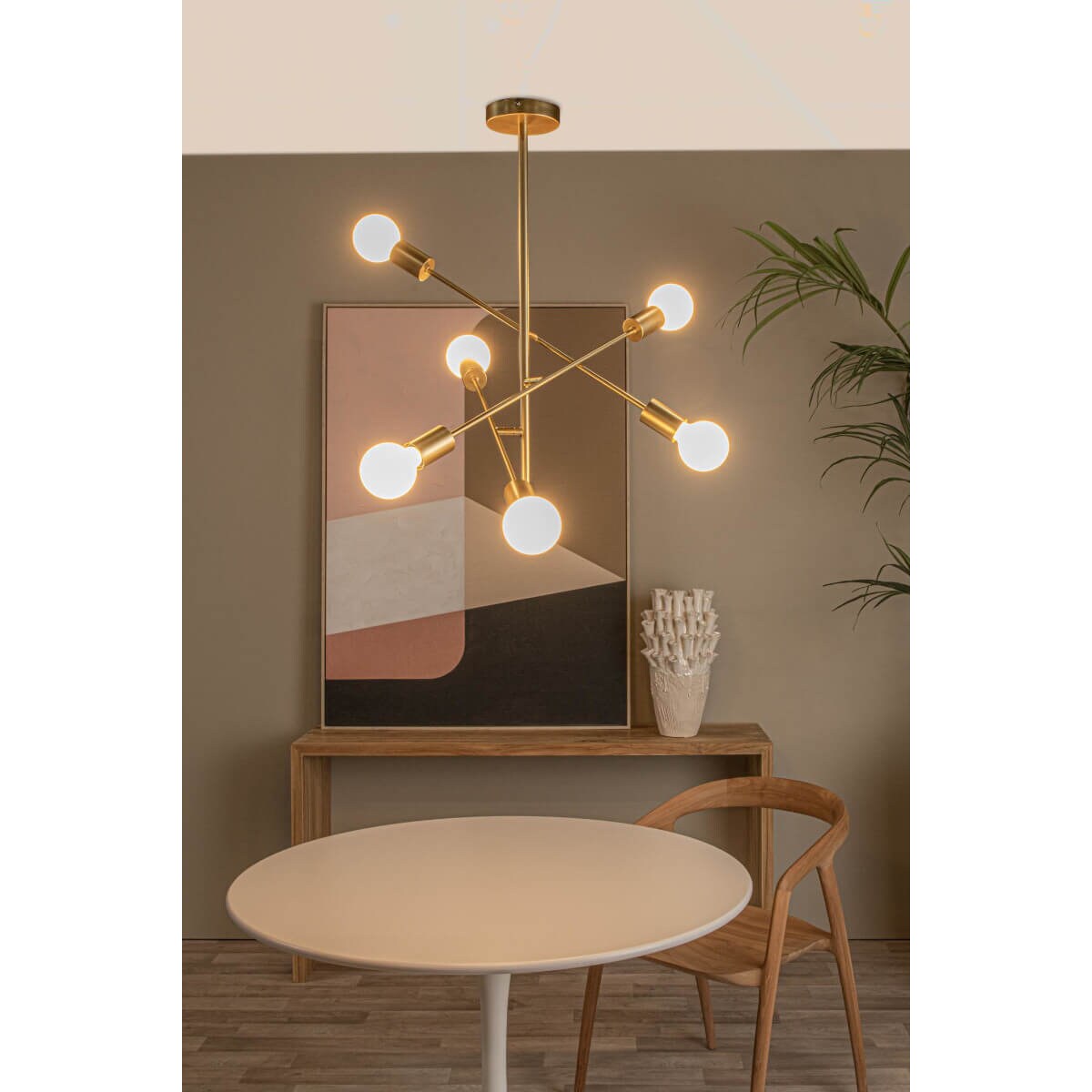 Przysufitowa lampa Lester 21119/06/02 Lucide loftowa metalowa złota