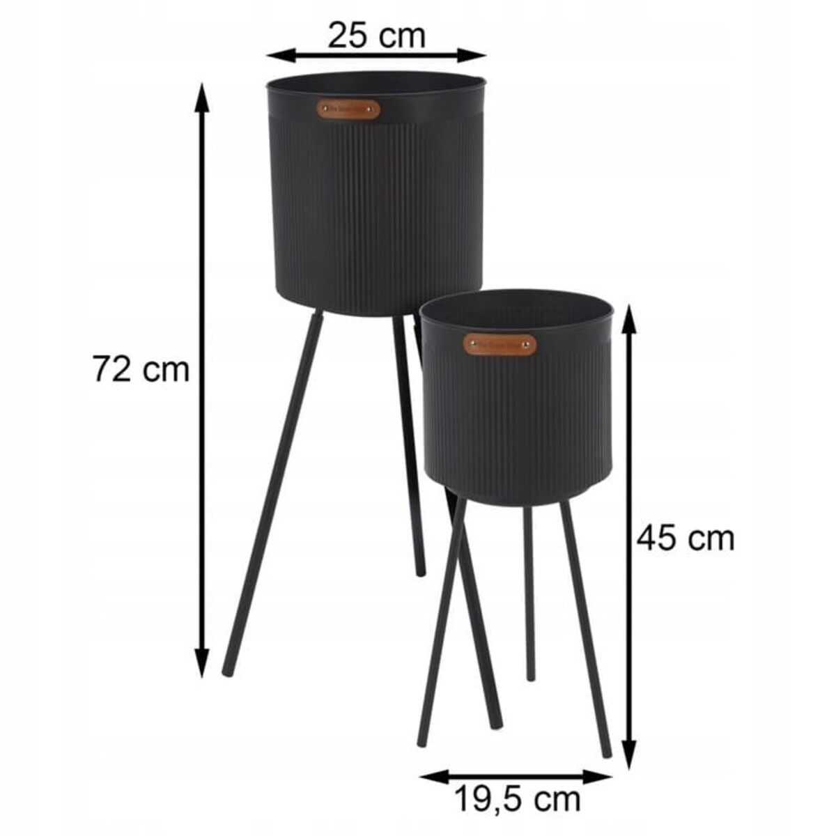 Kwietnik na kwiaty, metalowy, zestaw 2 osłonek