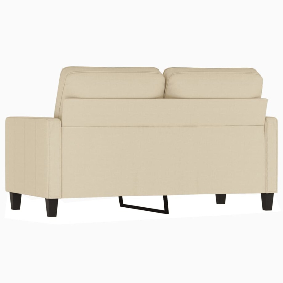 vidaXL 2-osobowa sofa, kremowa, 120 cm, tapicerowana tkaniną