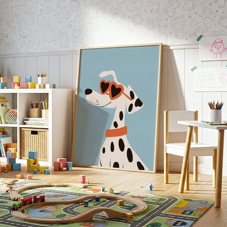 plakat stylowy dalmatyńczyk 70x100