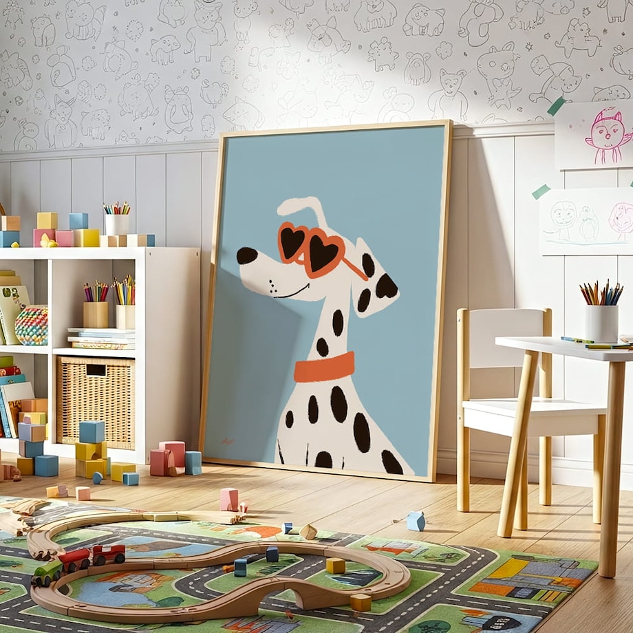 plakat stylowy dalmatyńczyk 70x100