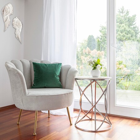 Fotel Sally Light Grey, 94 x 77 x 83 cm