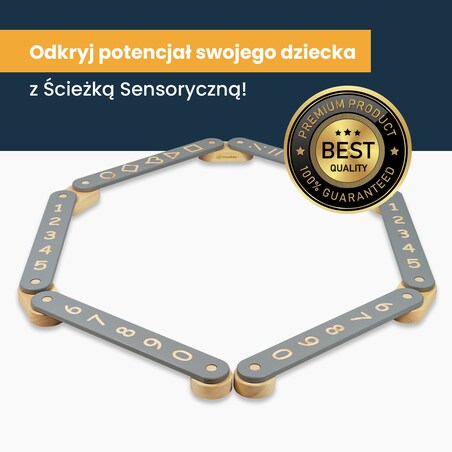 Ścieżka Sensoryczna Drewniana, Balance Beam, 6 elementów, Biała