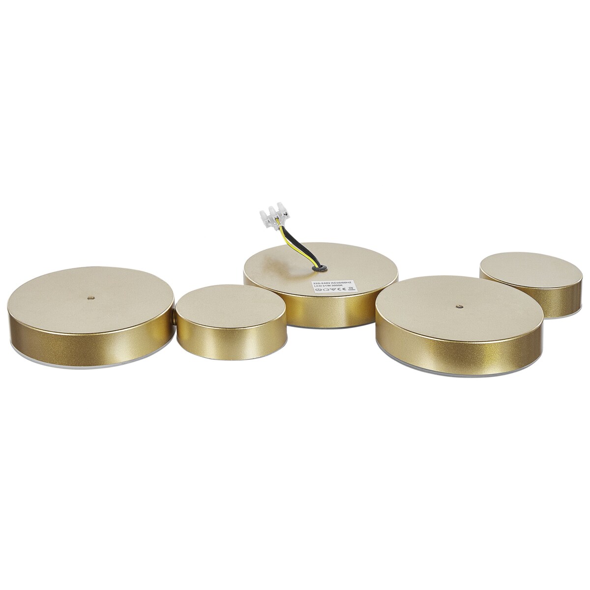 Lampa sufitowa LED 5-punktowa metalowa złota LUGA