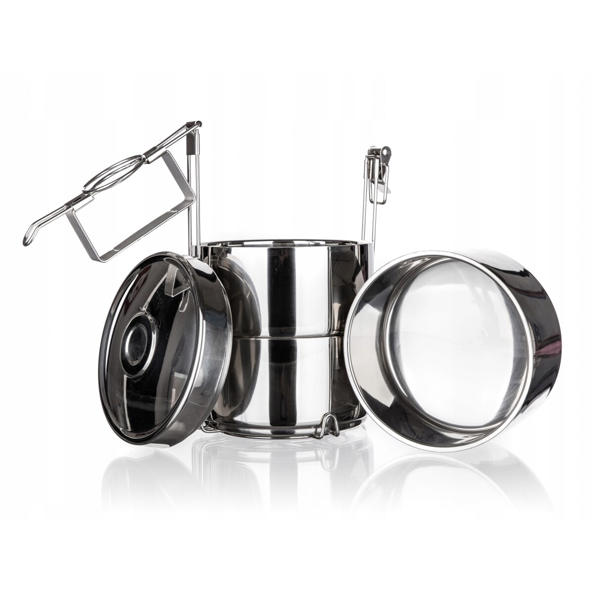 TERMOS OBIADOWY MENAŻKA pojemnik na jedzenie piętrowy 2,2 L dwie ścianki