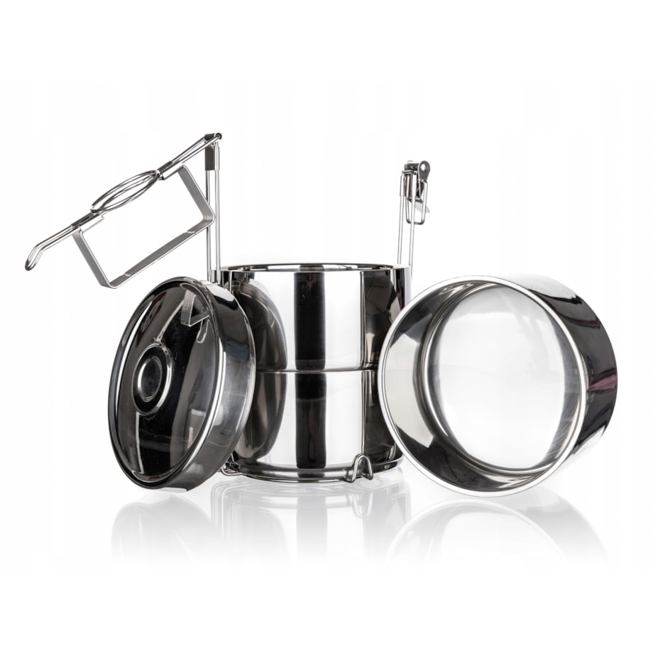 TERMOS OBIADOWY MENAŻKA pojemnik na jedzenie piętrowy 2,2 L dwie ścianki