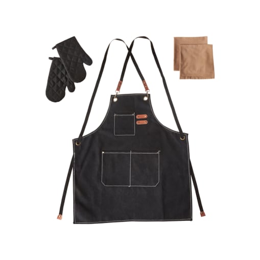 Zestaw tekstyliów kuchennych RAPHANUS Czarny