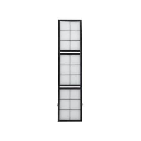 4-panelowy składany parawan pokojowy drewniany 170 x 120 cm czarny GOMAGOI
