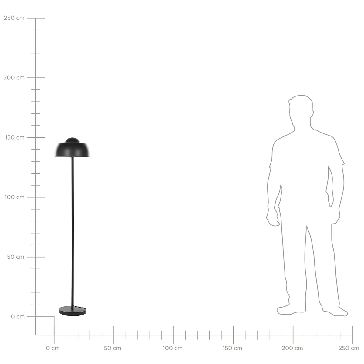 Lampa podłogowa SENETTE Metal Czarny