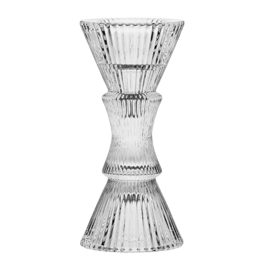 Szklany świecznik Lumella - Przezroczysty, 15 cm