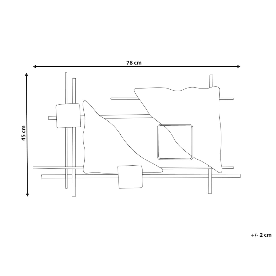 Dekoracja ścienna PORTMARNOCK Metal 45 cm Kolorowy