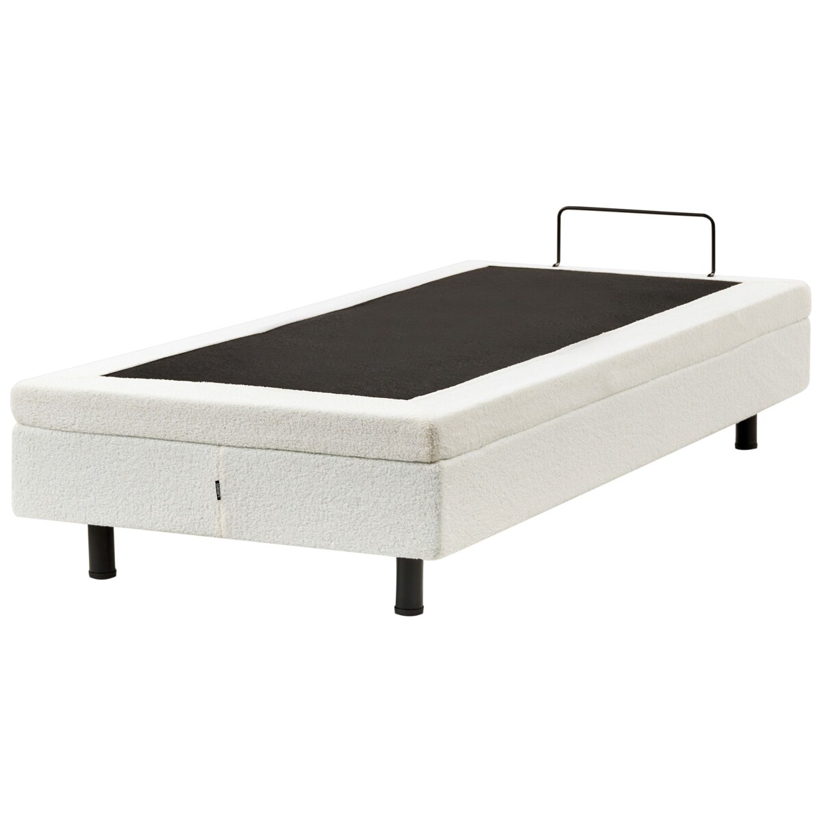 Łóżko regulowane bez zagłówka Boucle DUKE 90 x 200 cm Złamana biel