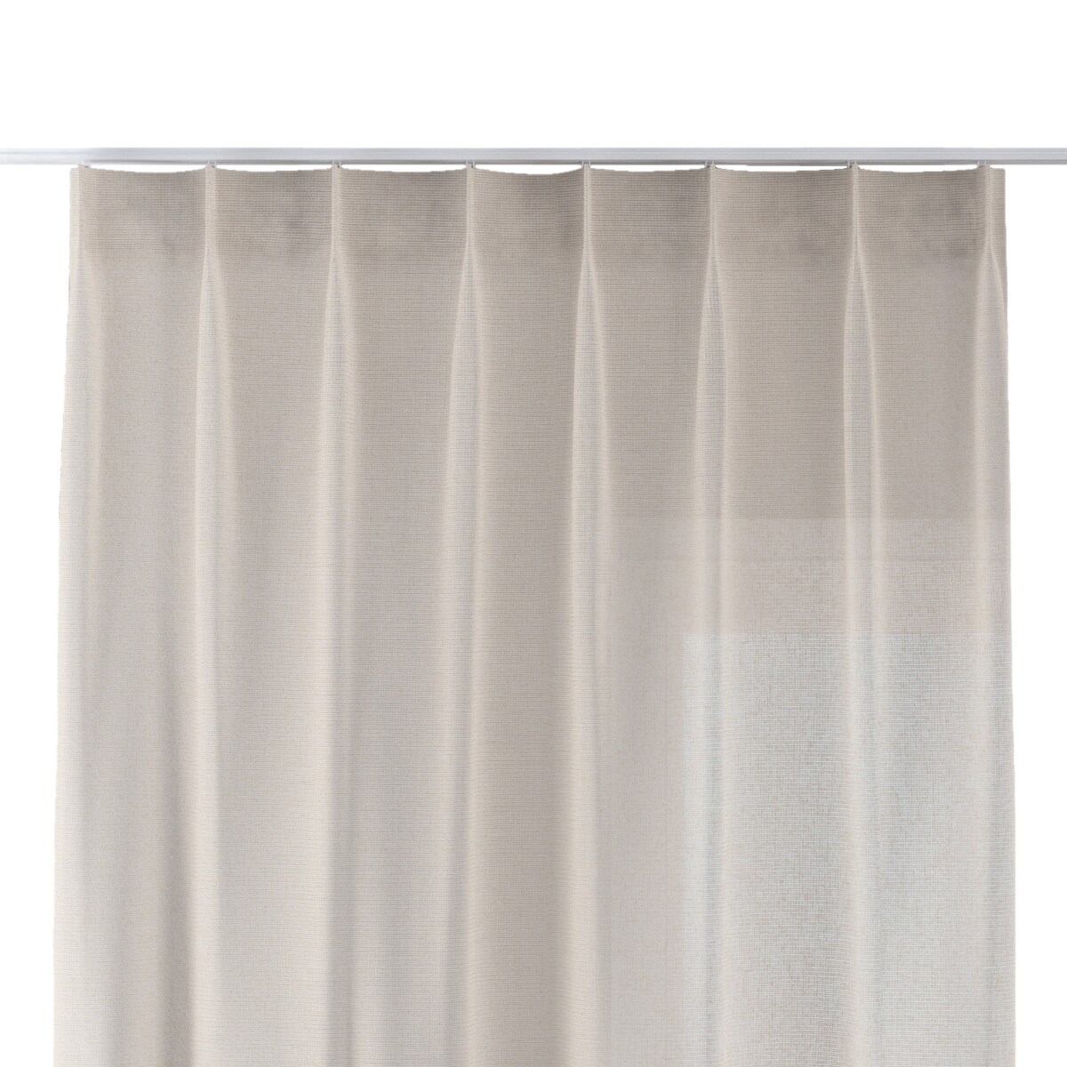 Zasłona na haczykach flex pojedynczych 130x260 beżowy