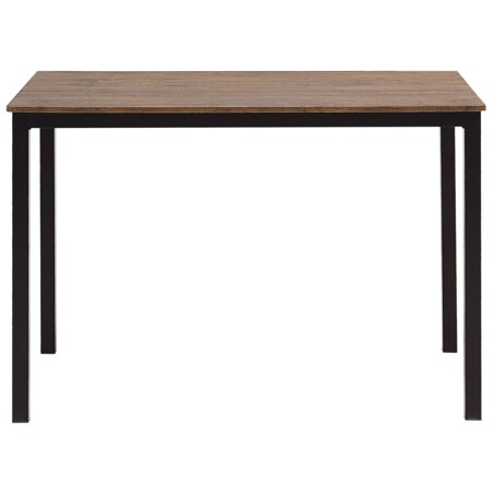 Zestaw do jadalni stół i 4 krzesła ciemne drewno z czarnym HAMRY