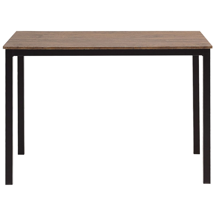 Zestaw do jadalni stół i 4 krzesła ciemne drewno z czarnym HAMRY