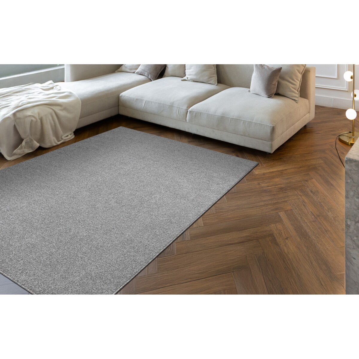 Dywan ETON PLUS jasnoszary jednolity, 300x400 cm