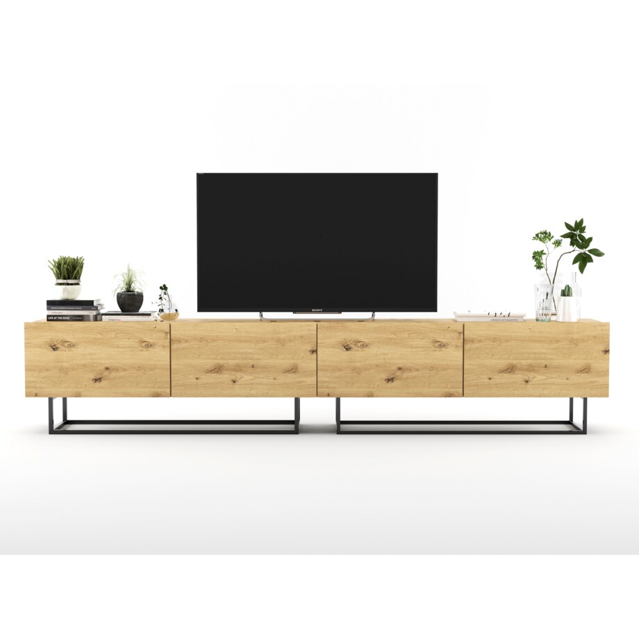 Szafka RTV Komoda Loft Industrialna Dąb Artisan Mat 240 cm