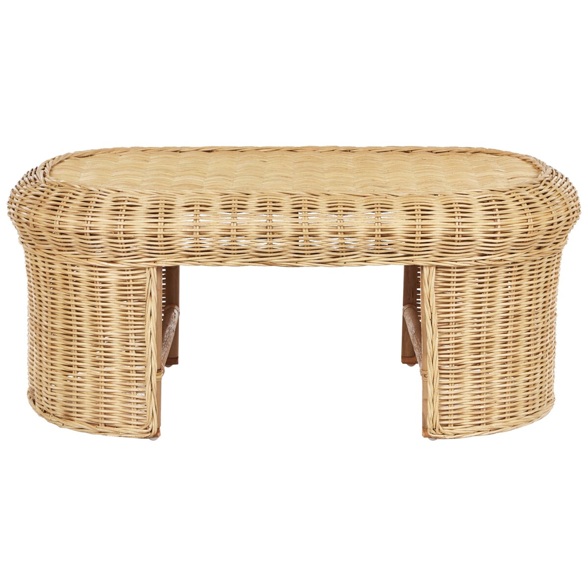 Stół ogrodowy 96 x 60 cm Rattan Naturalny LIVADEIA