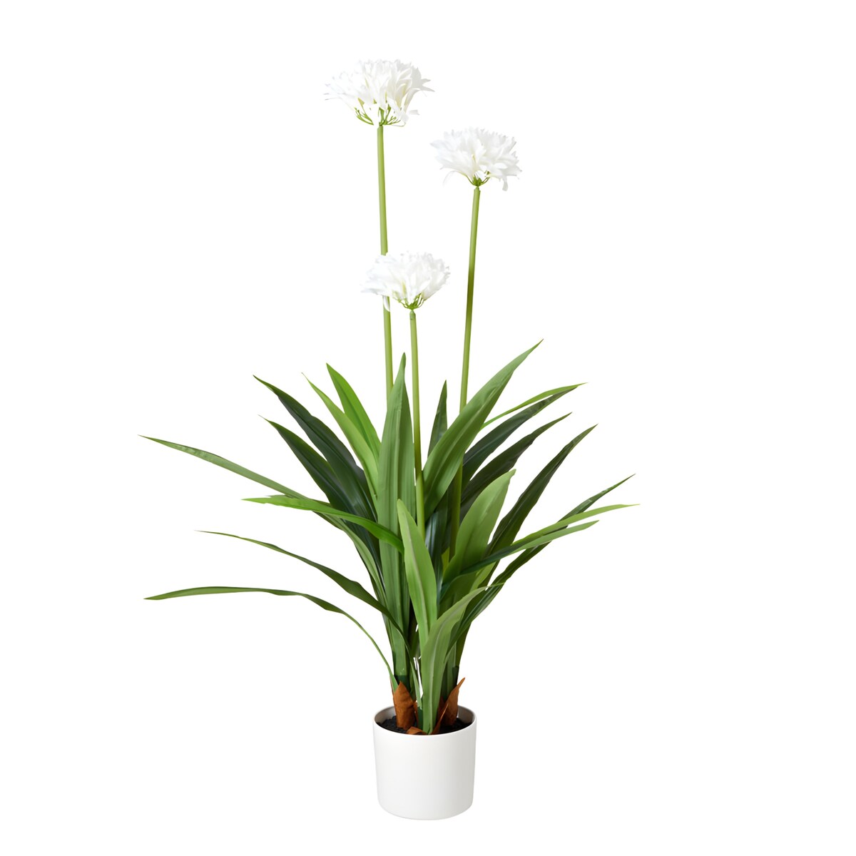 Duży sztuczny kwiat w doniczce Agapant, 70 x 120 cm