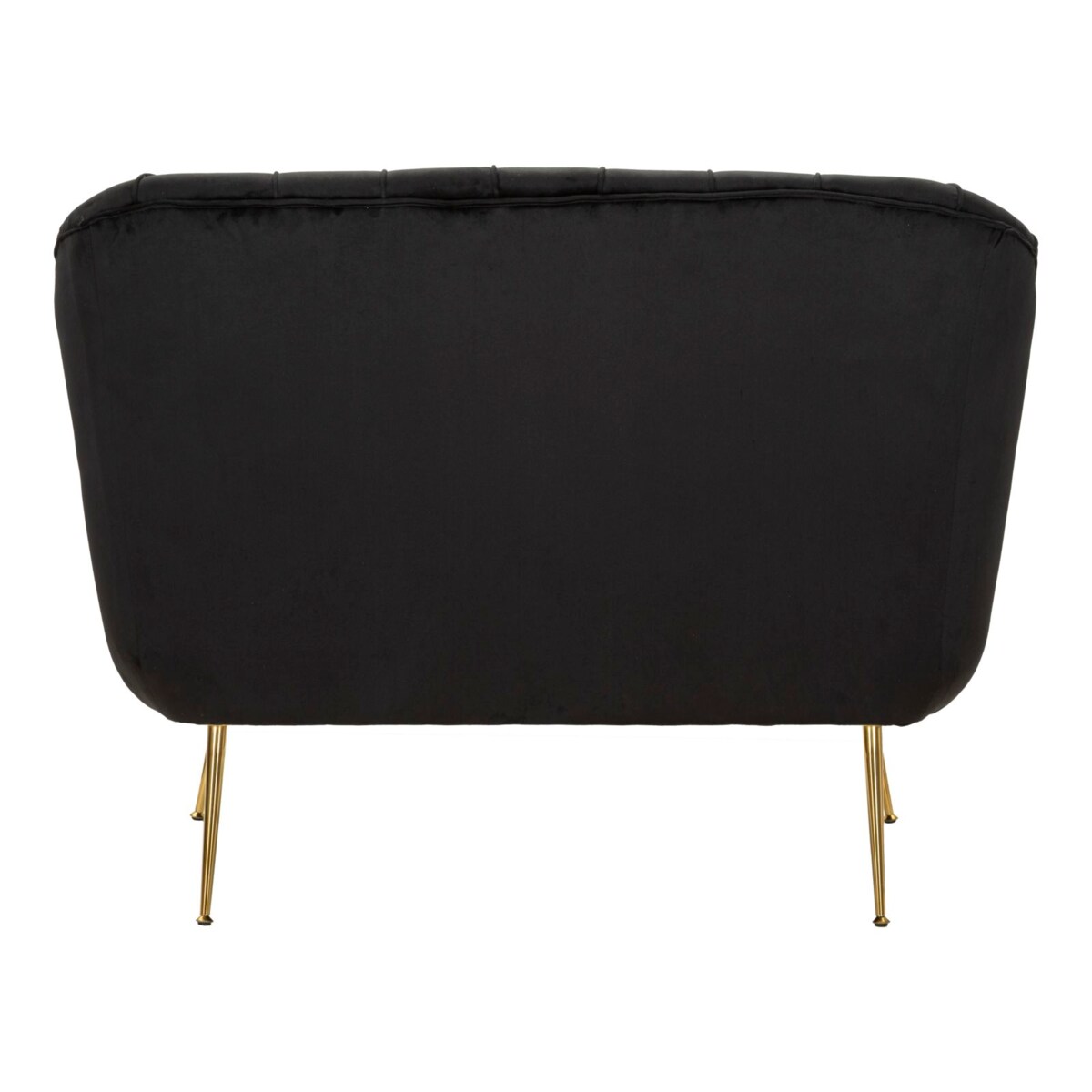Sofa Budapest, kolor czarny, poliester, sklejka i żelazo, 130 x 83 x 91 cm, do salonu, Mauro Ferretti