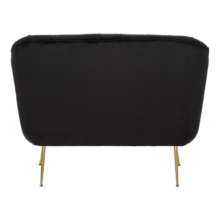 Sofa Budapest, kolor czarny, poliester, sklejka i żelazo, 130 x 83 x 91 cm, do salonu, Mauro Ferretti