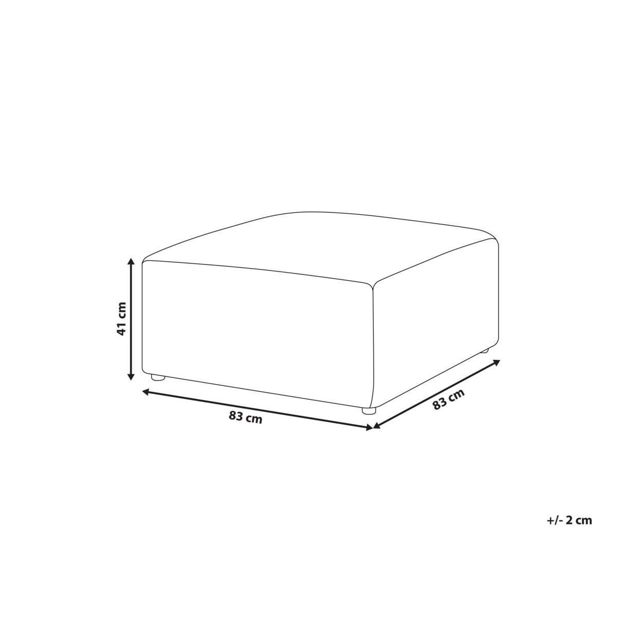 Otomana sztruksowa złamana biel LEMVIG