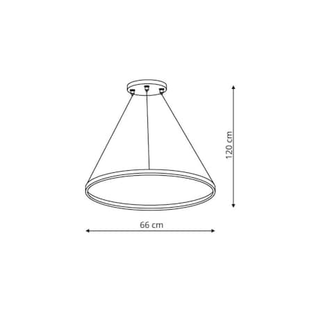 Lampa sufitowa wisząca Light Prestige Ring czarny LED 3000K 1 szt.