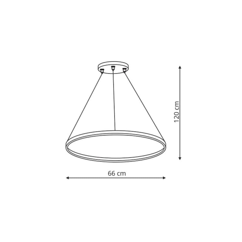 Lampa sufitowa wisząca Light Prestige Ring czarny LED 3000K 1 szt.