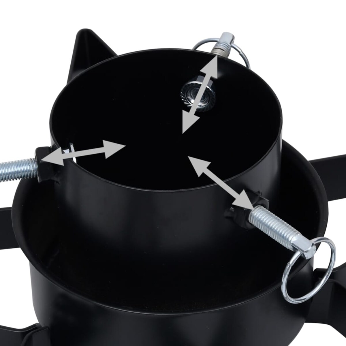 vidaXL Stojak pod choinkę, czarny, 47x47x13,5 cm