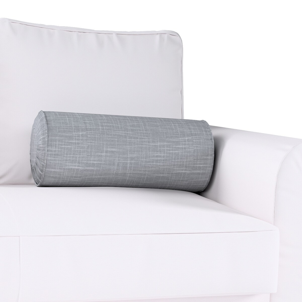 Poduszka wałek z zakładkami, szary, Ø20 x 50 cm, Harmony