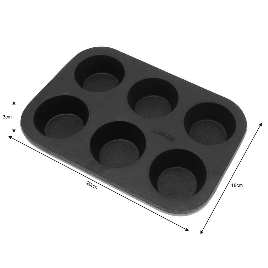 Forma żeliwna do muffinów babeczek 6 sztuk KINGHOFF