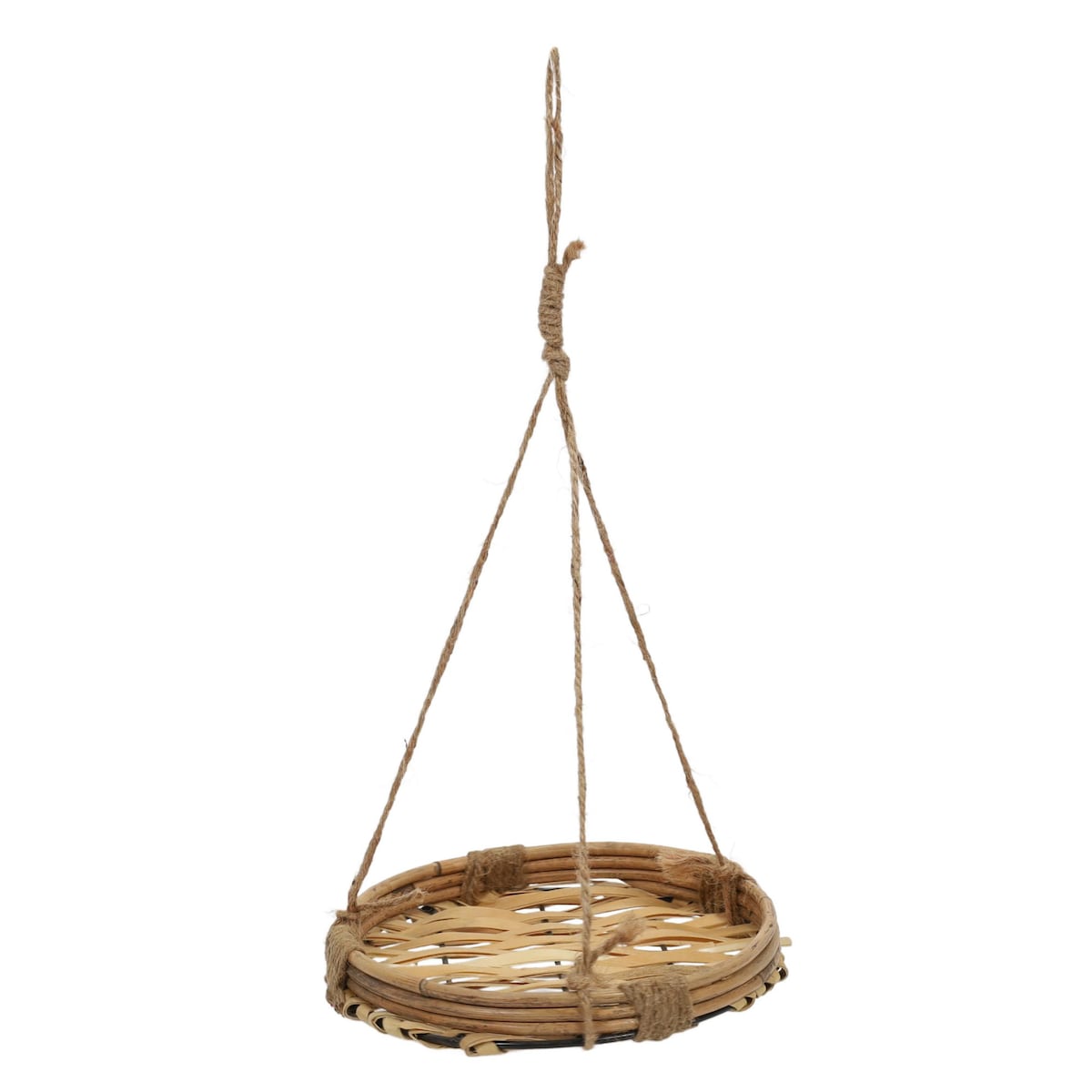 Donica wisząca z bambusa i rattanu, Ø 20 x 40 cm