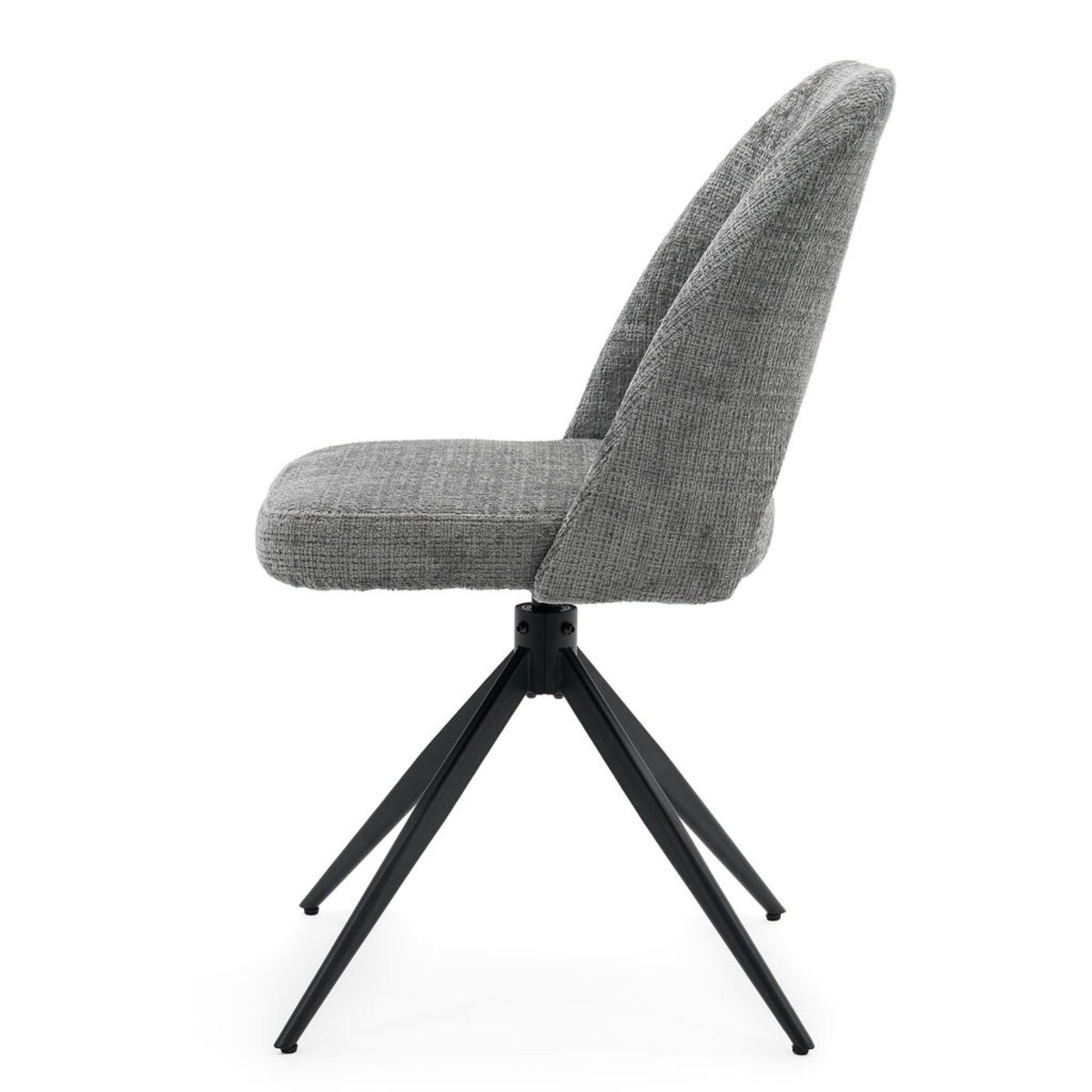 Krzesło obrotowe tapicerowane MILO II ciemny szary do salonu jadalni kuchni