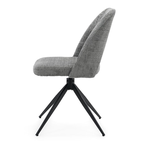 Krzesło obrotowe tapicerowane MILO II ciemny szary do salonu jadalni kuchni