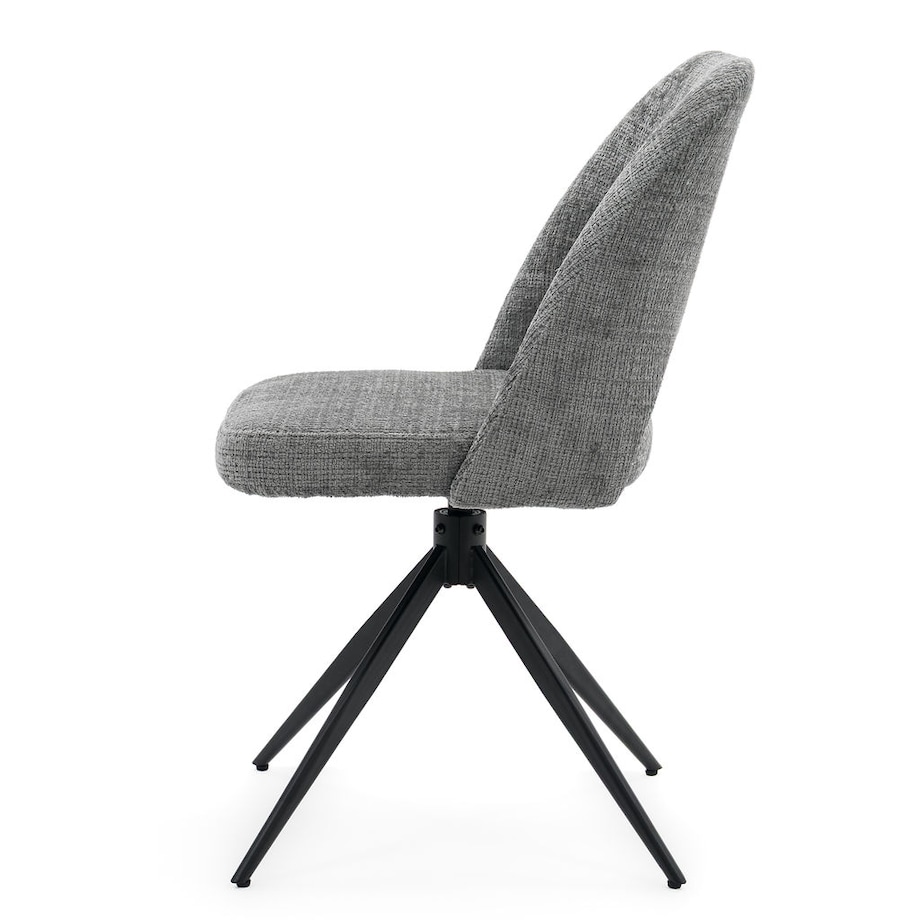 Krzesło obrotowe tapicerowane MILO II ciemny szary do salonu jadalni kuchni