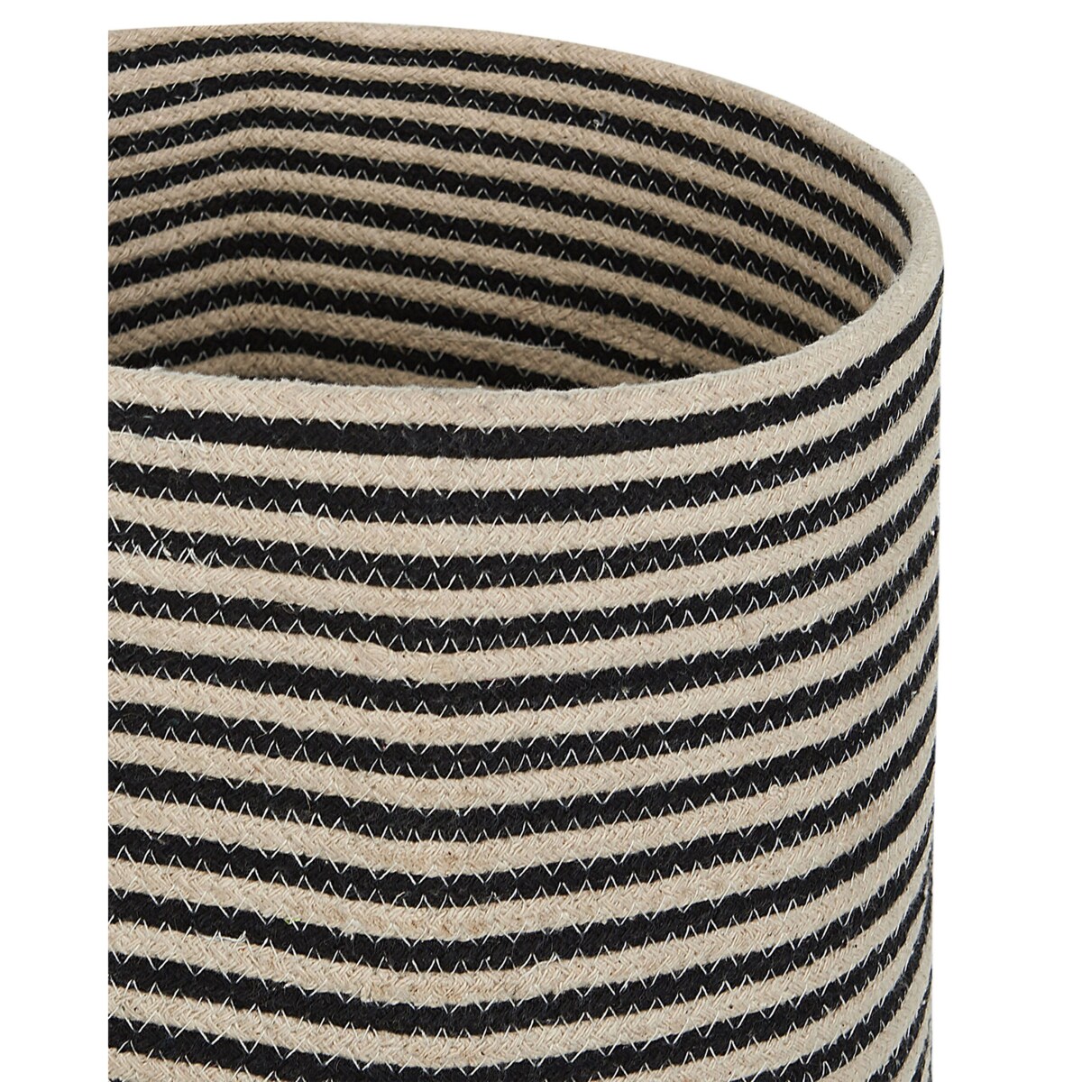 Zestaw 2 koszy bawełnianych beżowy z czarnym YERKOY