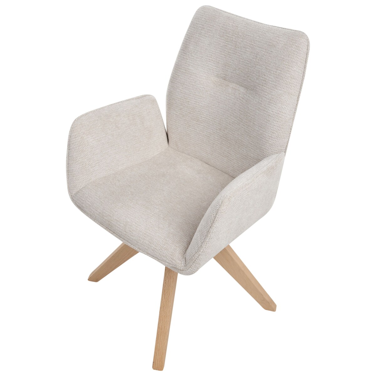 Krzesło do jadalni MOKENA Len Jasnobeżowy