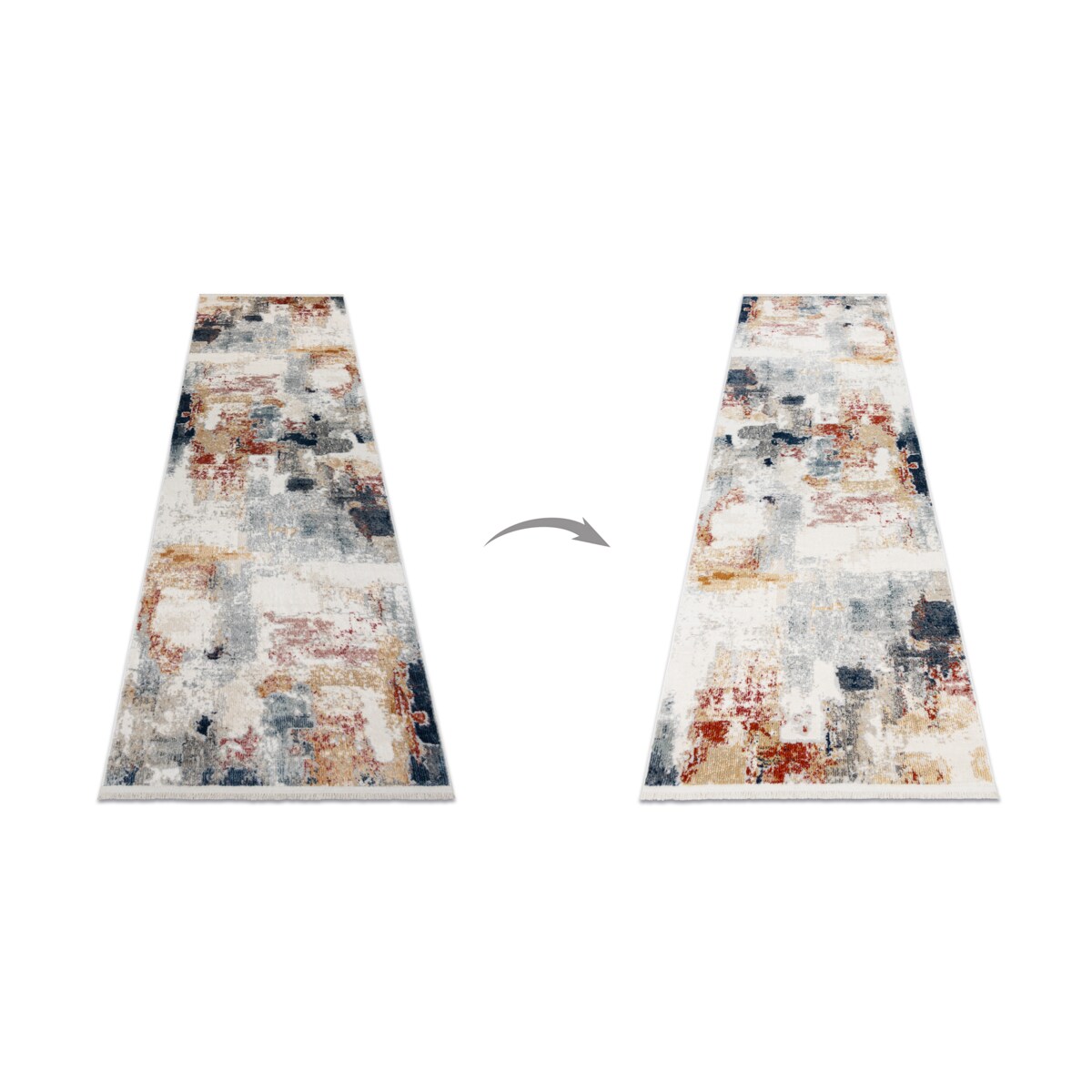 Dywan, chodnik DISTIN 0144B biały / różowy 80x300 cm