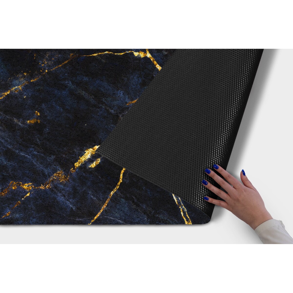 Wycieraczka zewnętrzna XXL Granatowy marmur 150x100cm