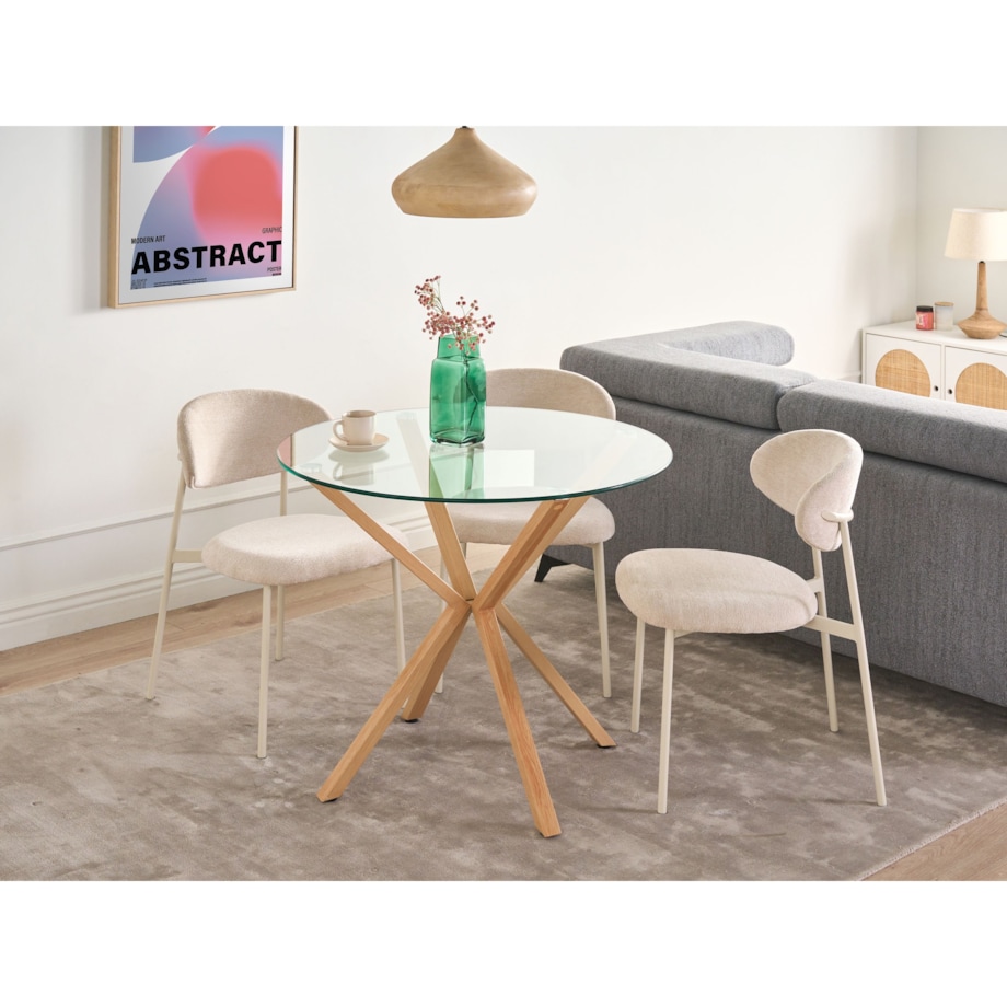 Stół do jadalni ALTURA Przezroczysty 90 cm 90 cm