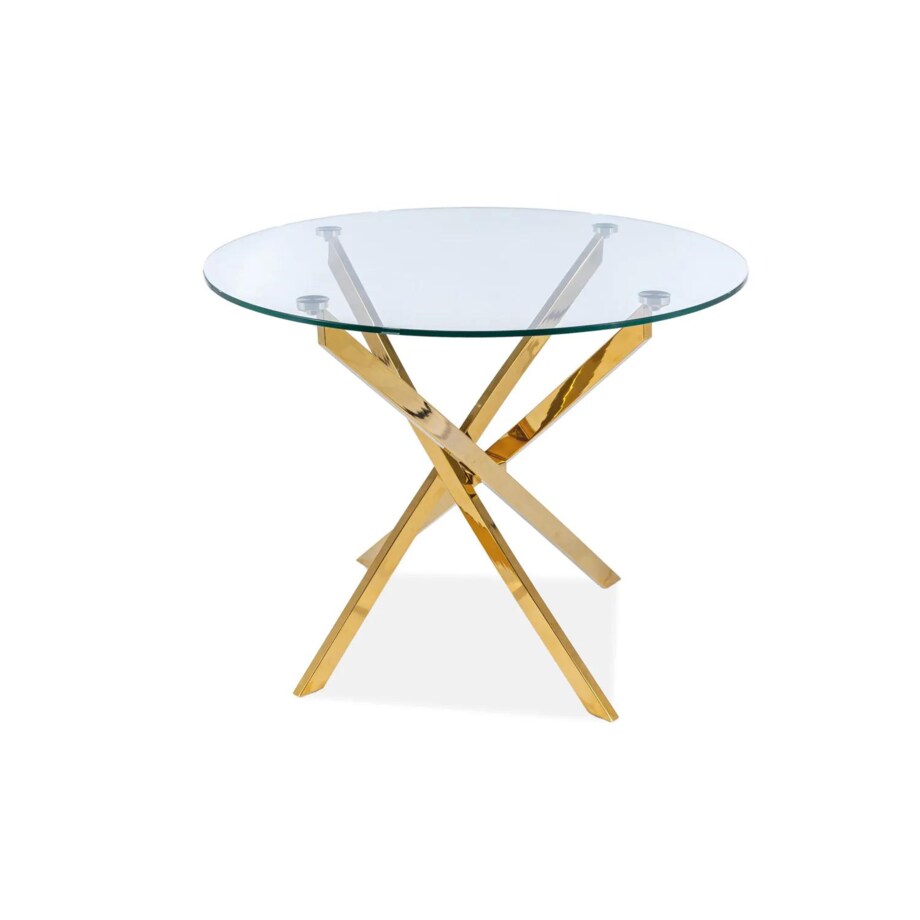 Stół okrągły AGIS 90x90 złoty