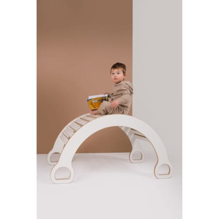 3w1 DUŻY bujak montessori + DUŻA zjeżdżalnia CHMURKI + blat