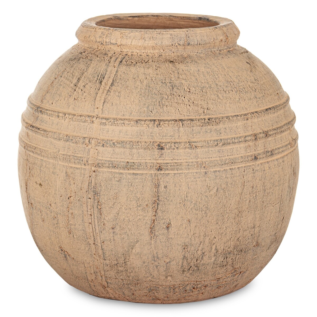 Wazon ceramiczny 31x30x30 cm VAASE brązowy